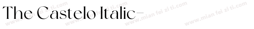 The Castelo Italic字体转换